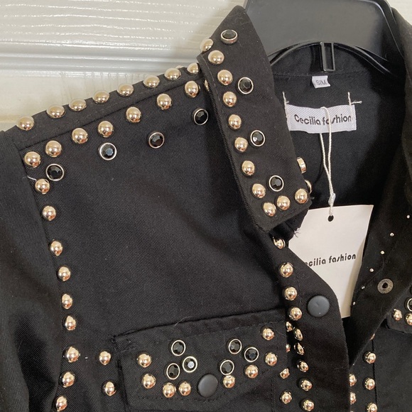 Black Studded Dress - Picture 3 of 8